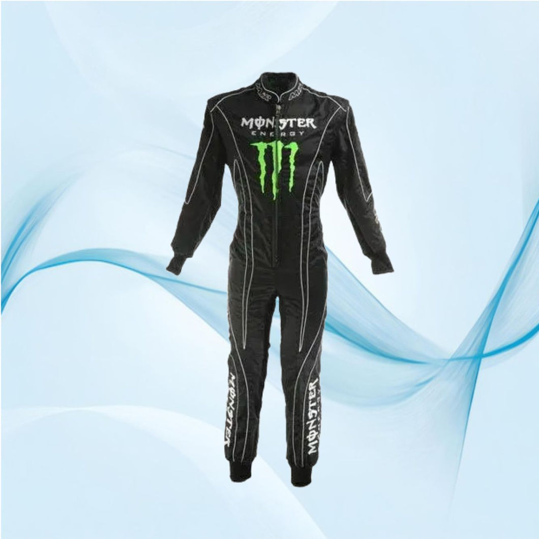Monster energy Sublimation Printed go kart race suit, In All Sizes