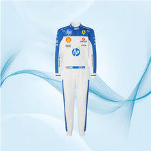 Load image into Gallery viewer, 2025  Miami GP Scuderia Ferrari Racing Suit White &amp; Blue

