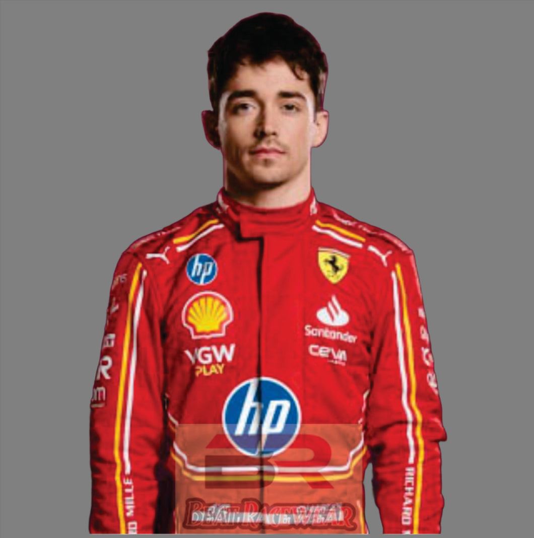 2024 CHARLES HP Scuderia Ferrari Race Suit F1