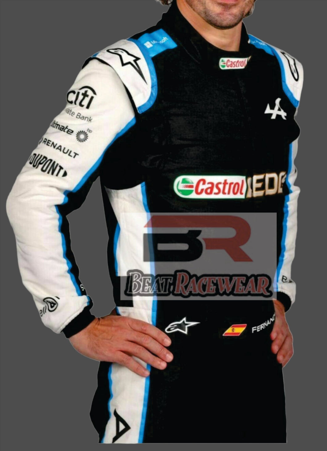 Fernando Alonso in Alpine race suit