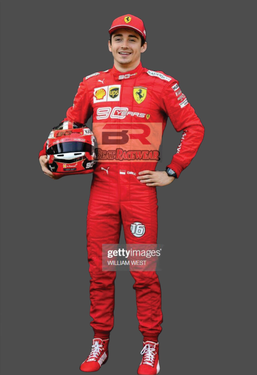 F1 Charles 2019 Ferrari 90 Years Printed Racing Suit