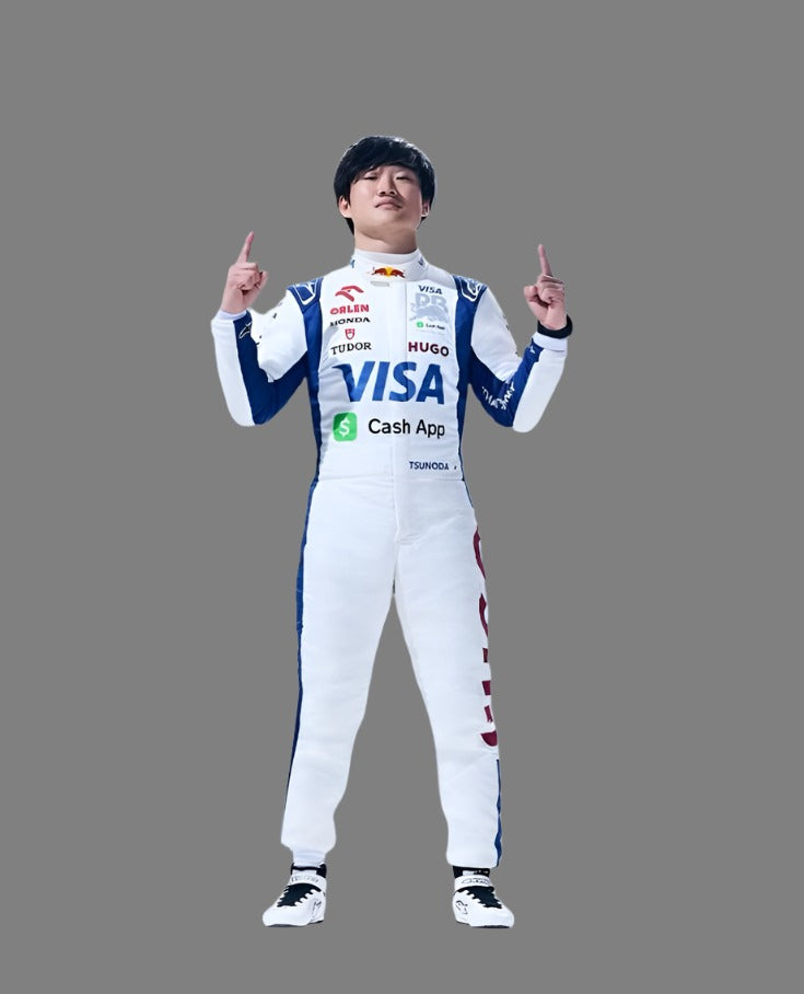 Yuki Tsunoda 2024 Visa Cash app RB F1 Race Suit