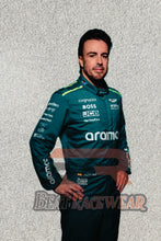 Load image into Gallery viewer, Aston martin Alonso 2024 Printed Go Kart Suit

