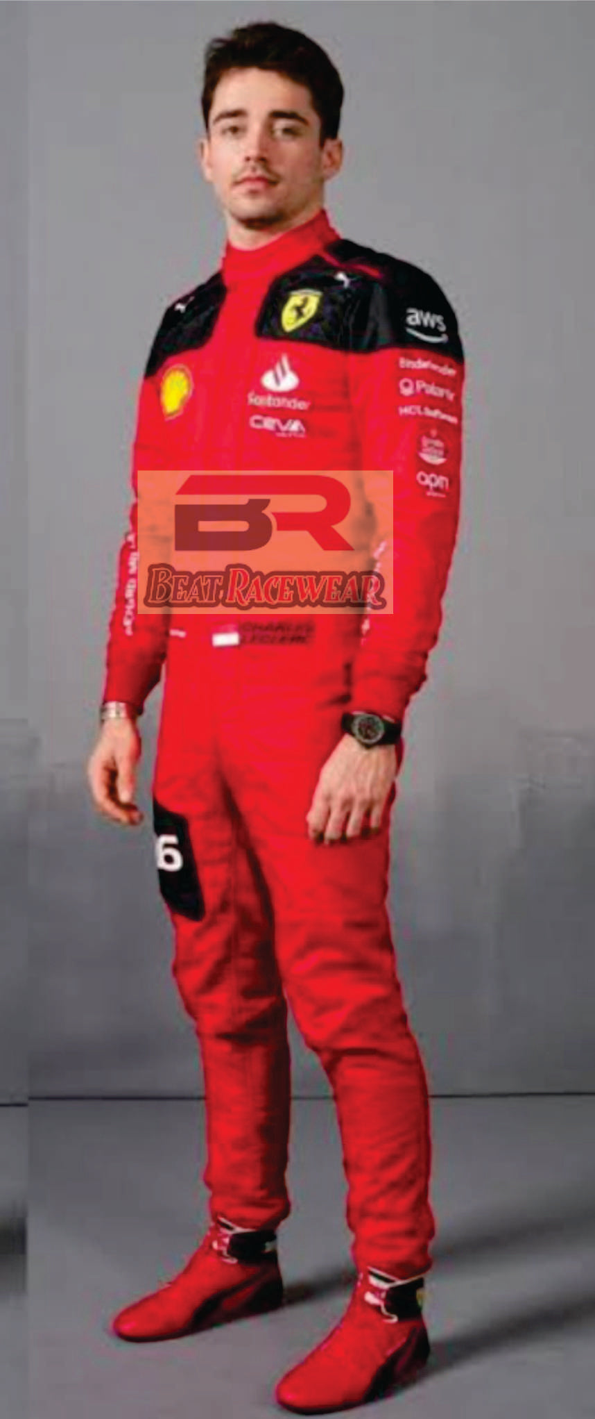 Charles Leclerc 2023 New Model Ferrari Racing Suit