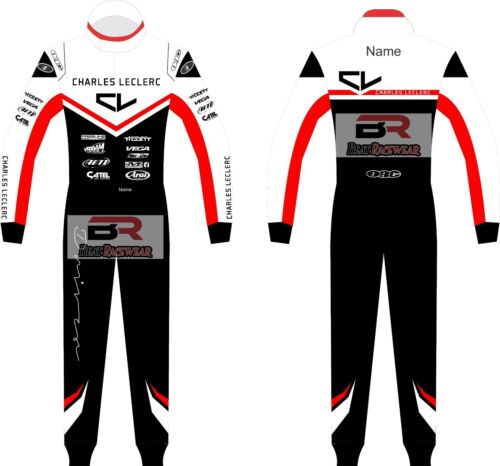 Charles Leclers Printed go kart Replica race suit