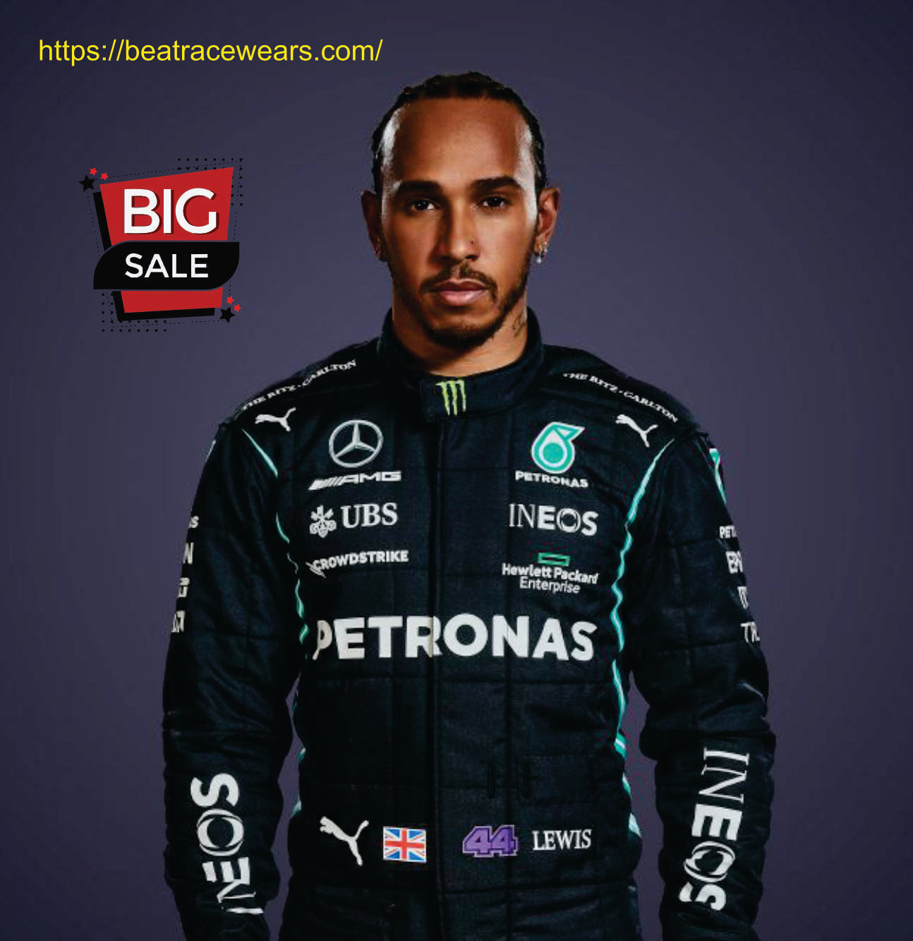 Lewis Hamilton 2021 Racing Suit / Mercedes Benz AMG F1 – Beat Racewears