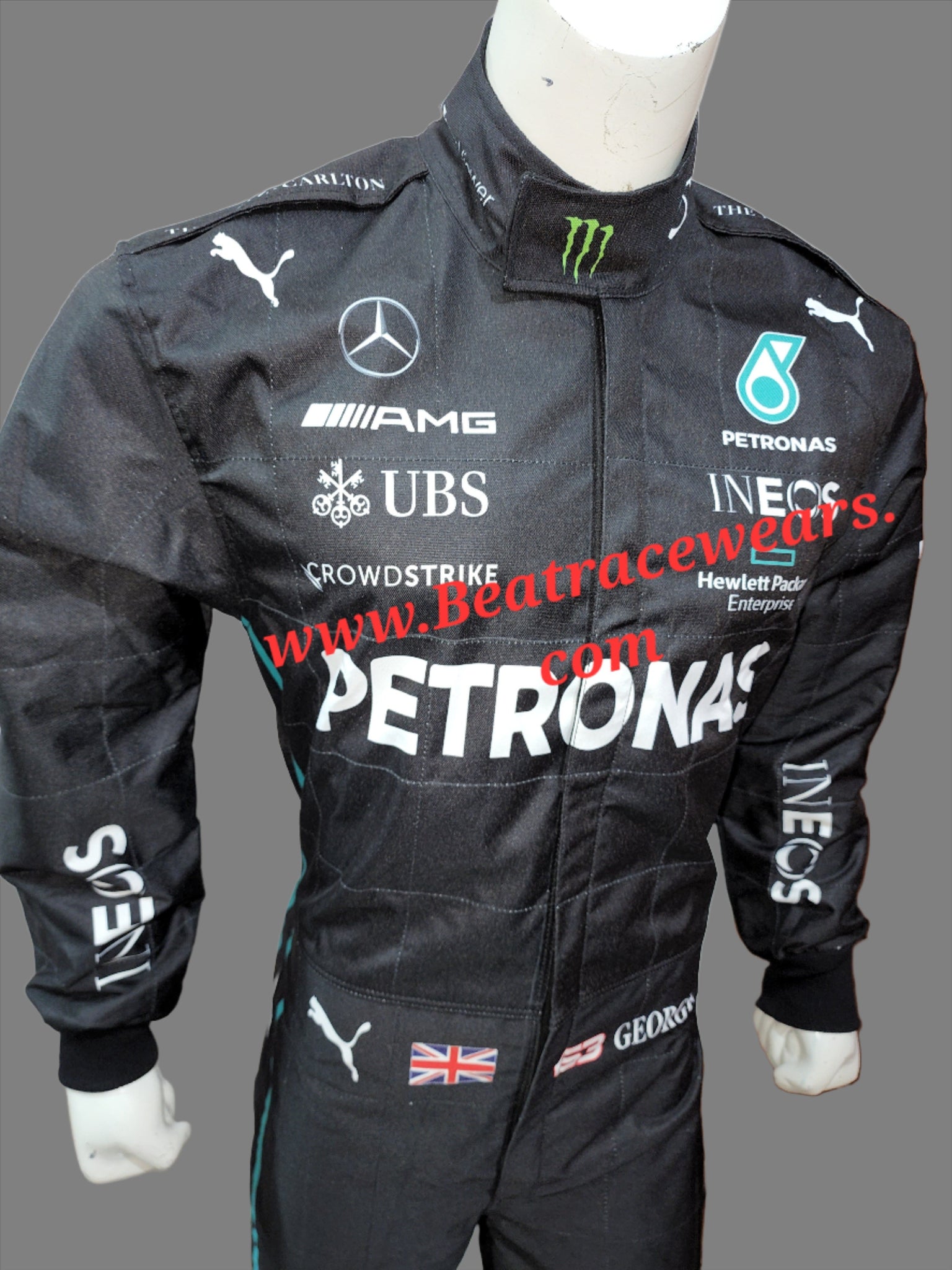George Russell New Mercedes 2022 F1 Printed Suit