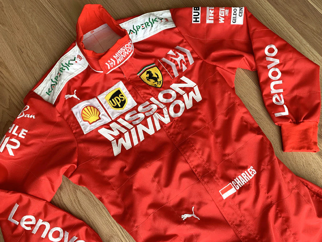 Charles Leclerc 2019 Mission Winnow Replica Embroidered go kart race suit