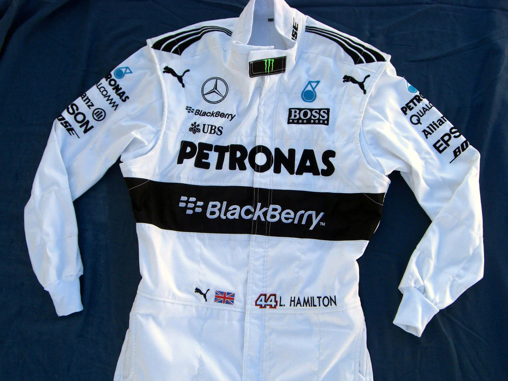 Lewis Hamilton 2015 AMG Replica Embroidered go kart race suit