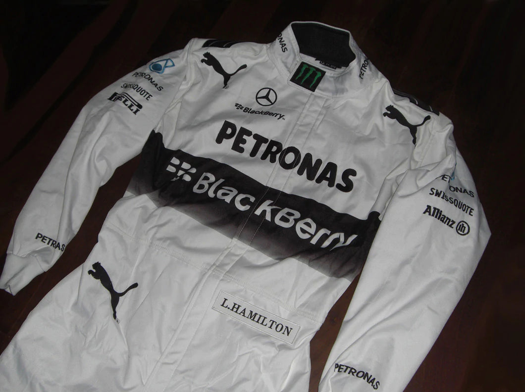Lewis Hamilton 2014 Replica Embroidered go kart race suit