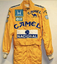 Load image into Gallery viewer, Ayrton Senna 1987 Camel Embroidered patches go kart race suit
