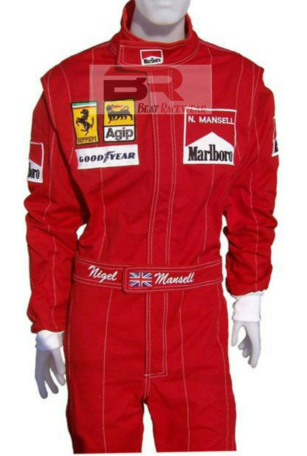 Nigel Mansell 1991 Embroidered Patches go kart racing suit In All Sizes