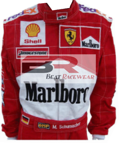 F1 Michael Schumacher 2001 printed Race suit,In All Sizes